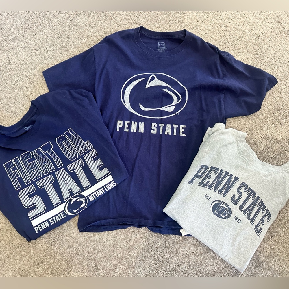 Three Penn State University T-Shirts All Large